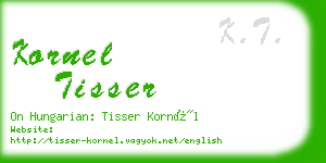 kornel tisser business card